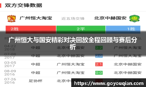 广州恒大与国安精彩对决回放全程回顾与赛后分析